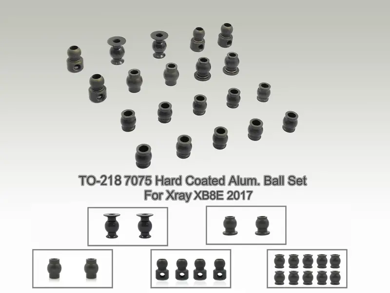 To-218  7075-T6 Hard Coated Alum. Ball Set ( For Xray Xb8e 2017/Xb8e'26 )20Pcs. 1