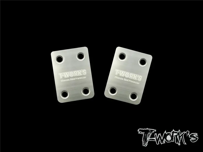 To-220-Mbx8 Stainless Steel Rear Chassis Skid Protector ( Mugen Mbx-8/Mugen Mbx8 Eco/ Mugen Mbx8r) 2Pcs. 1
