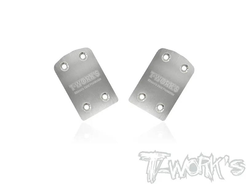 To-220-Xb4'21 Stainless Steel Rear Chassis Skid Protector ( Xray Xb4'21 ) 2Pcs. 1