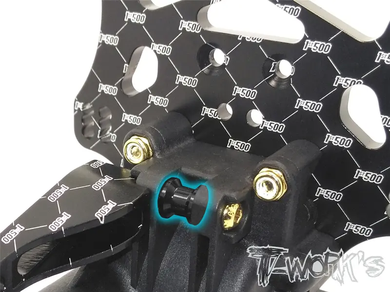 To-224 7075-T6 Alum. Rear Brace And Gear Box Spacer ( For Jq Racing The Black Edition ) 1