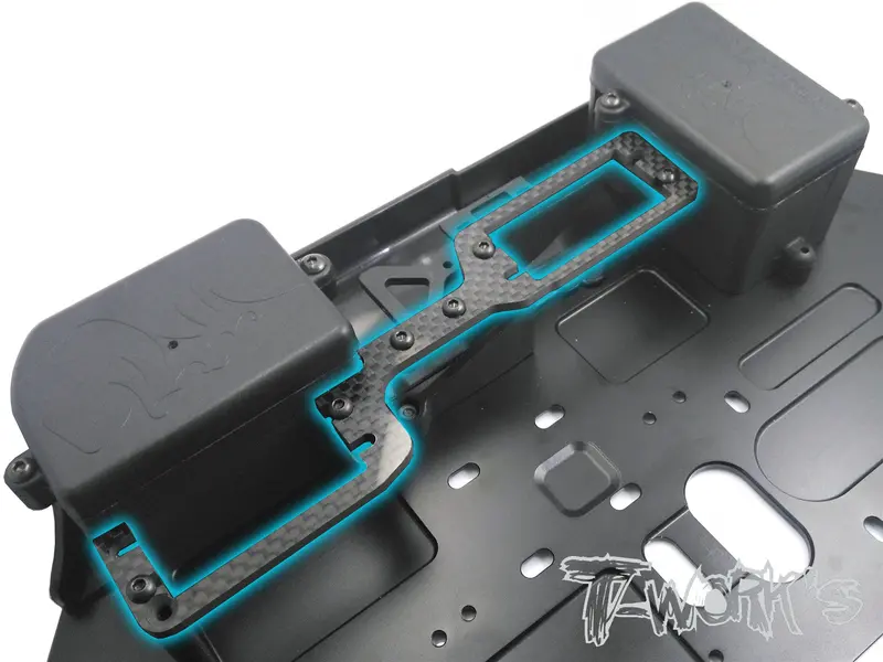 To-227-R Graphite Radio Plate ( For Jq Racing The Black Edition ) 1