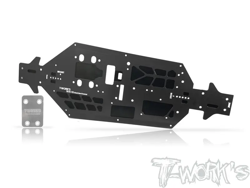 To-228-Mp10 7075-T6 Black Hard Coated Alum. Cnc Light Weight Chassis ( For Kyosho Mp10 ) 1
