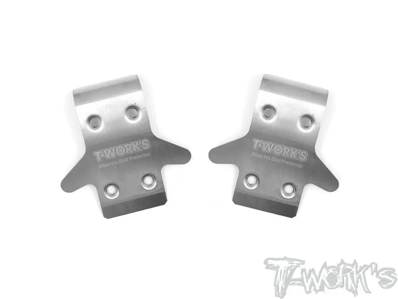 To-235-Rc8 Stainless Steel Front Chassis Skid Protector ( Team Associated Rc8 B3.1/B3.2/T3.2/T3.2E ) 2Pcs. 1