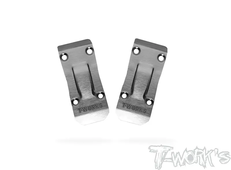 To-235-Srx4-G3 Stainless Steel Front Chassis Skid Protector ( Serpent Srx4 Gen3 ) 2Pcs. 1