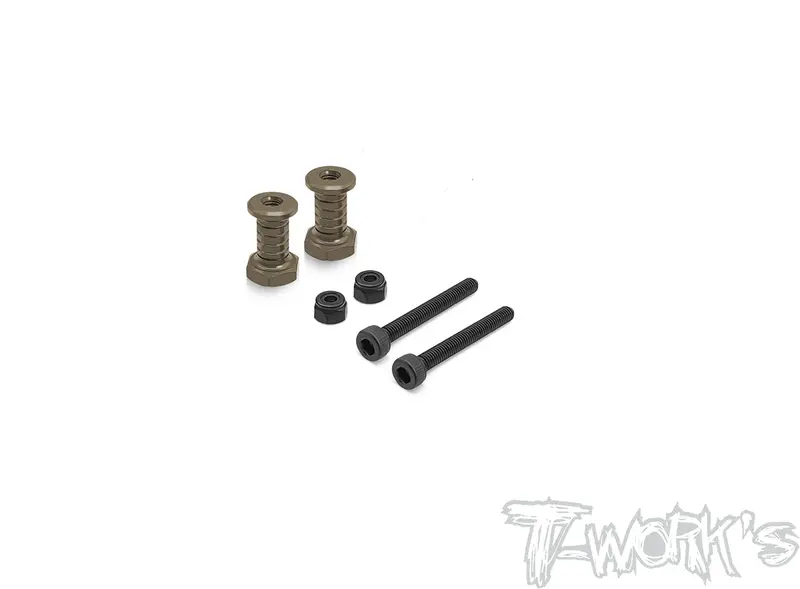 To-240-X-5 	 Hard Coated 7075-T6 Alum. Shock Standoffs +5Mm ( For Xray Xb8'23/ 22/21/20/19/18 )  2Pcs. 1