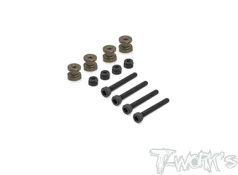 To-240-X    Hard Coated 7075-T6 Alum. Shock Standoffs ( For Xray Xb8 22/21/20/19/18 ) 4Pcs. 1