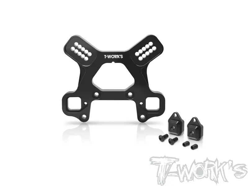 To-241-Mbx8r   Black Hard Coated 7075-T6 Alum.Front Shock Tower With Removable Spacer Insert Stand    ( For Mugen Mbx8r/8R Eco  ) 1