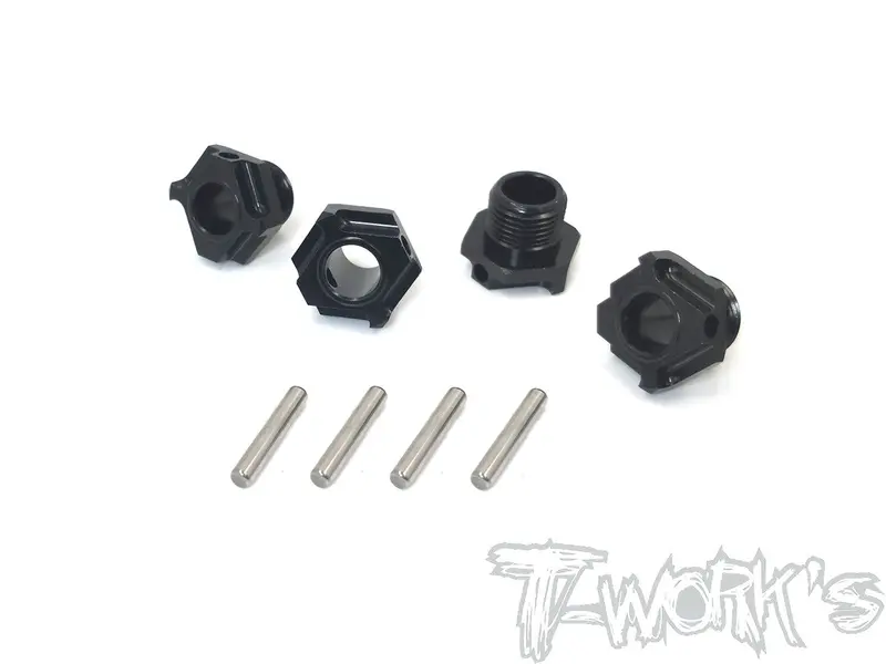 To-245-A Black Hard Coated 7075-T6 Alum.Light Weight Wheel Hub  ( Team Associated Rc8 B3.1/B3/B3.2 ) 4Pcs. 1