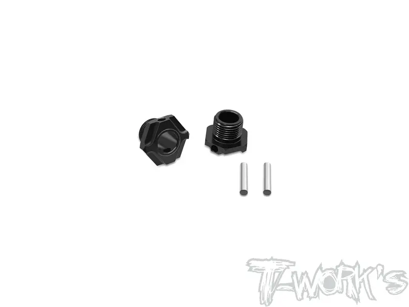 To-245-B4.1-0.5   Black Hard Coated 7075-T6 Alum.Light Weight Narrow Offset Wheel Hub -0.5Mm ( Team Associated Rc8 B4.1/4.1E ) 2Pcs. 1