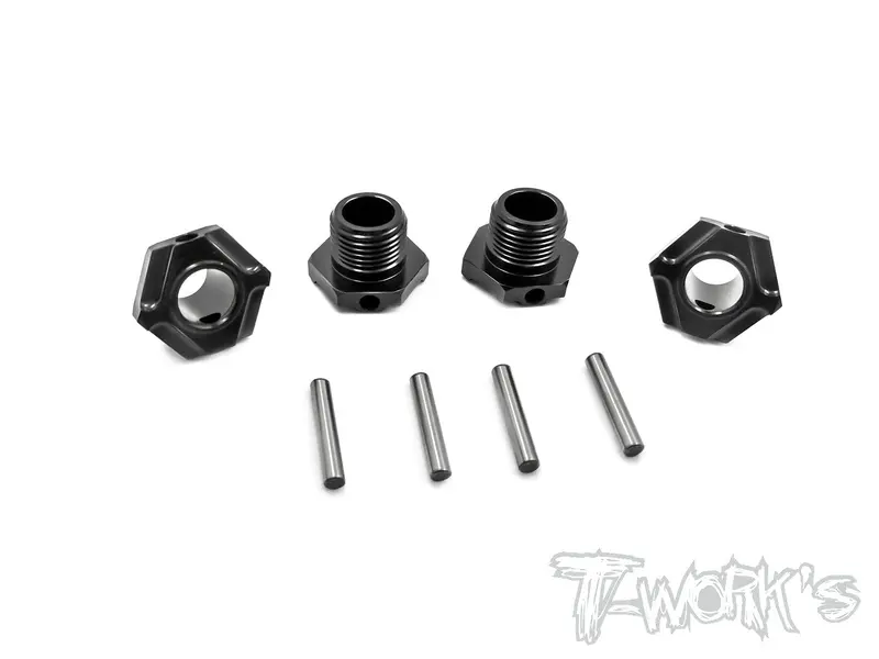 To-245-M Black Hard Coated 7075-T6 Alum.Light Weight Wheel Hub  ( For Mugen Mbx6/7/7R/Mgt7/Mbx8/Mugen Mbx8r ) 4Pcs. 1