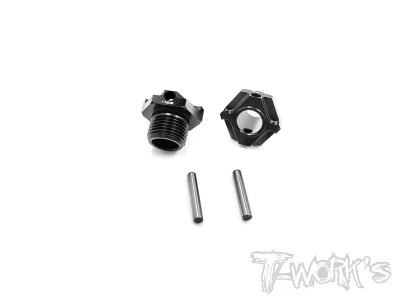 To-245-M1 Black Hard Coated 7075-T6 Alum.Light Weight Wide Offset Wheel Hub +1Mm ( For Mugen Mbx6/7/7R/Mgt7/Mbx8/Mugen Mbx8r ) 2Pcs. 1