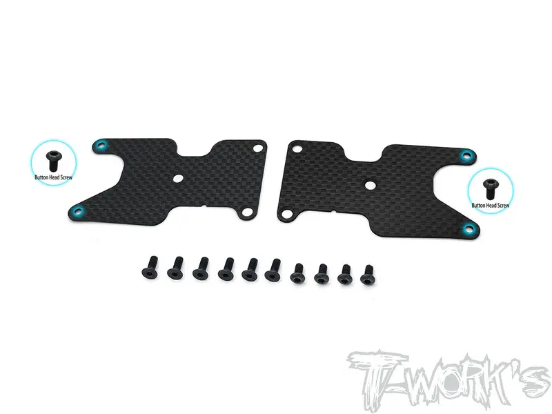 To-246-B3.2-Rv2 Graphite Rear A-Arm Stiffeners 1Mm/1.2Mm Ver.2 ( For Team Associated Rc8 B3.2 ) 1