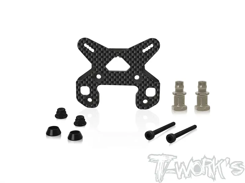 To-247-B4.1-F-V2    Graphite 16 Degress Kpi Front Shock Tower 5Mm  With Short Standoffs ( For Team Associated Rc8 B4.1) 1