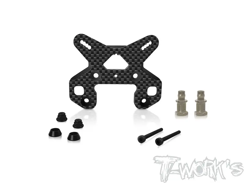 To-247-B4.1-F-V3  Graphite 16 Degress Kpi 5Mm Front Shock Tower Short Camber Link With Short Standoffs ( For Team Associated Rc8 B4.1) 1