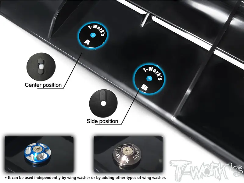 To-263 7075-T6 Alum. Wing Center Position/Side Position Spacer ( For Mugen Mbx8/7R/7/Mugen Mbx8r) 2Pcs. 1