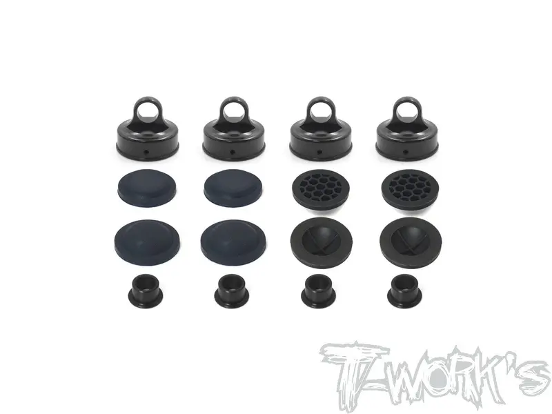 To-274-K   Black Hard Coated 7075-T6 Alum Diaphragm Shock Cap ( For Kyosho Mp10/ Mp9 Tki3/Tki4 /Mp9e/ Mp9e Evo ) 1