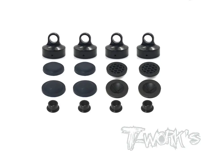 To-274-M Black Hard Coated 7075-T6 Alum Diaphragm Shock Cap (  For Mugen Mbx8/7R/7/Mbx8 Eco/Mugen Mbx8r  ) 1