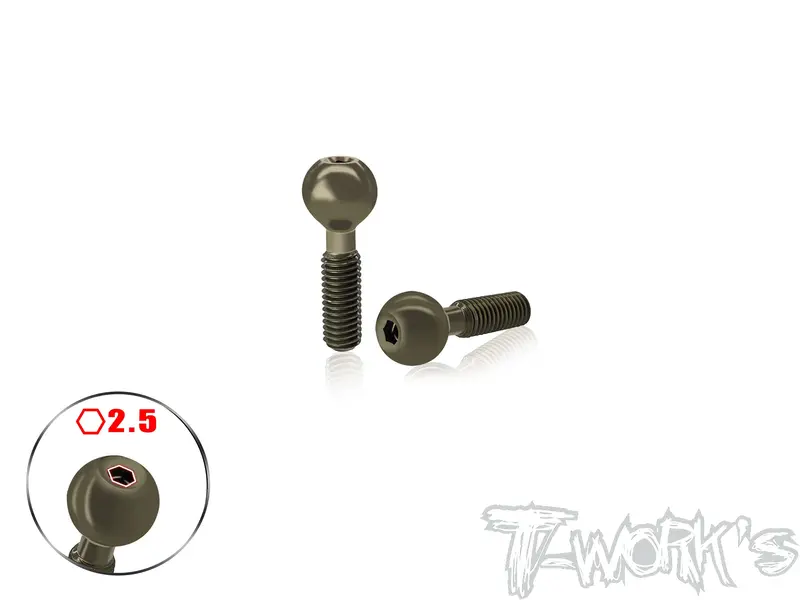 To-322-K  Hard Coated 7075-T6 Pivot Ball  2Pcs. ( Kyosho Fw06 /V-One )  8.9 X 24Mm 1
