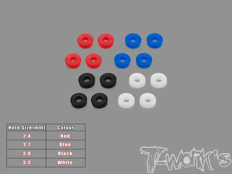 To-330-F   Pom Machined Anti-Roll Bar Bushing Set ( For Tekno Nb48 2.2/ Eb48 2.2 ) 2.4/2.7/3.0/3.3Mm Each 4 Pcs. 1
