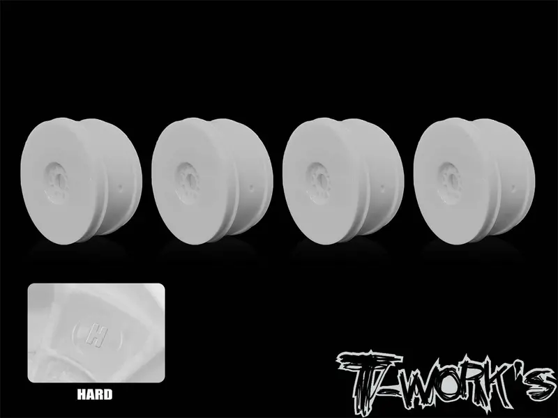 To-339H-A   1/8 Buggy Hard Wheel 4Pcs. ( White/Yellow ) 1