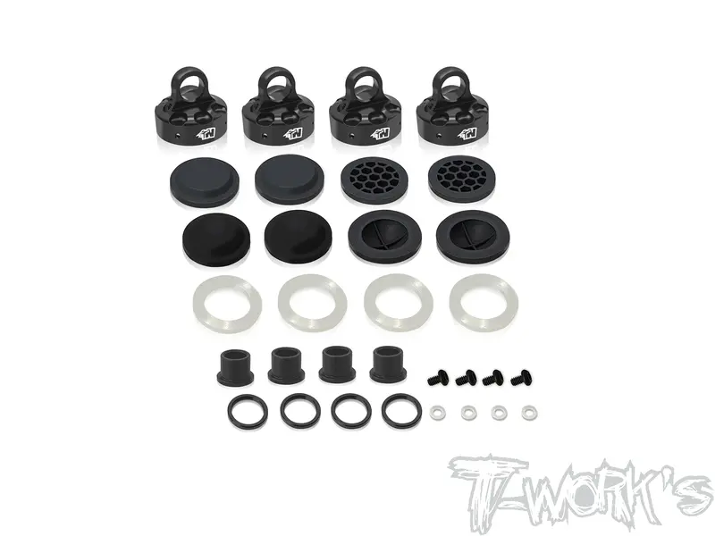 To-343-Sw	 Black Hard Coated 7075-T6 Alum Mult-Adjust Alternatives  Shock Cap ( ( For Sworkz 35-4 ) 1