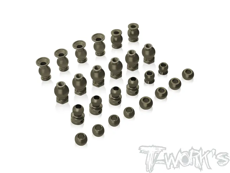 To-354-B	7075-T6 Hard Coated Alum. Ball Set ( For Kyosho Mp11 ) 26Pcs. 4