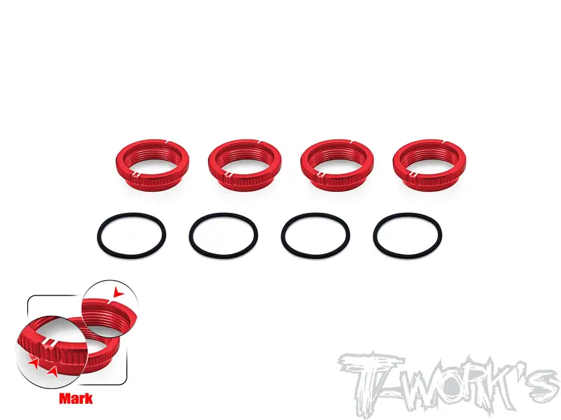 To-356   Alum. 1/8 Off Road Shock Spring Adjuster 16Mm ( Ae/Mugen/Kyosho/Sworkz/Infinity/Hn )  4Pcs. 3