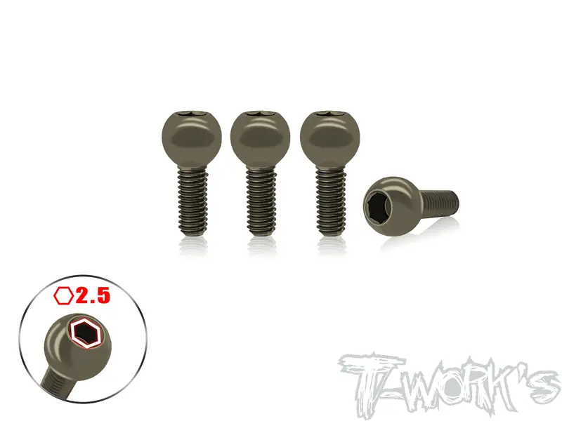 To-Fw06-A  7075-T6 Hard Coated Alum. Hex Socket 5.8Mm Pivot Ball ( For Kyosho Fw06 ) 4Pcs. 1