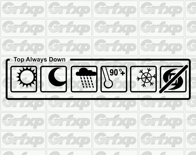 Top Always Down Sticker 1