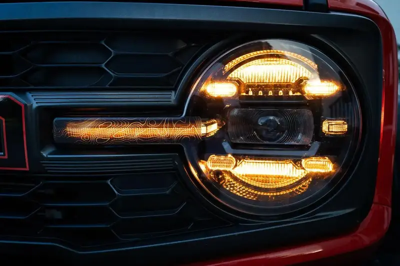 Topo Shortie Style Light Bar Overlays (Printed Series) For 2021+ Bronco (Standard Headlights) 1