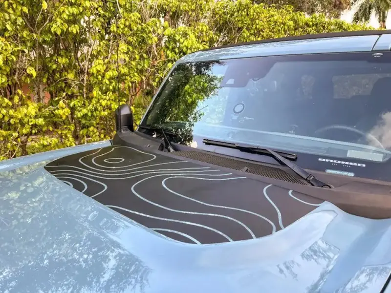 Topographic Map Hood Overlay For 2021+ Bronco 1