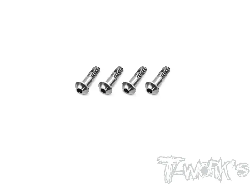 Tp-005   64 Titanium Front Arm Screw 4Pcs. (For Team C T8 Series ) 1