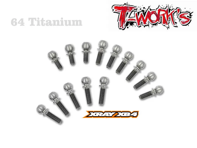 Tp-011 64 Titanium 4.9Mm Ball End  Set ( For Xray Xb4 ) 1