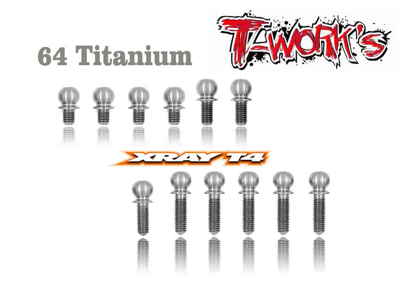 Tp-012 64 Titanium 4.9Mm Ball End  Set ( For Xray T4 ) 1