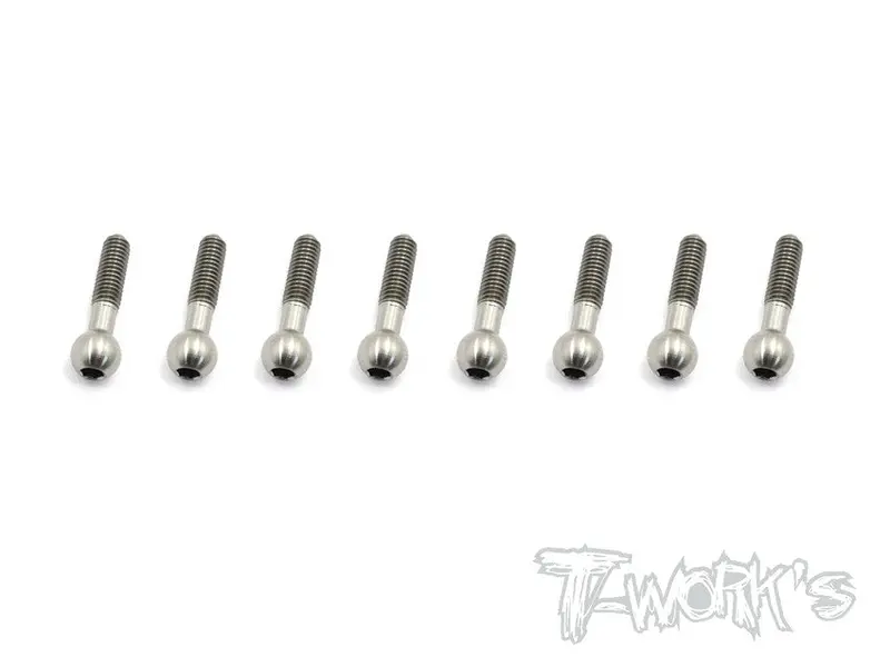 Tp-015-8   64 Titanium Pivot Ball Threaded Upper Arm ( For Serpent Project 4X,S411,F110,S120,748,977,S120lt-Lr,4X Evo,X20)8Pcs. 1