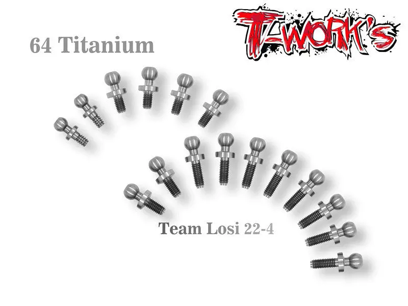 Tp-019 64 Titanium Ball End  Set 16Pcs. ( For Team Losi 22-4 ) 1