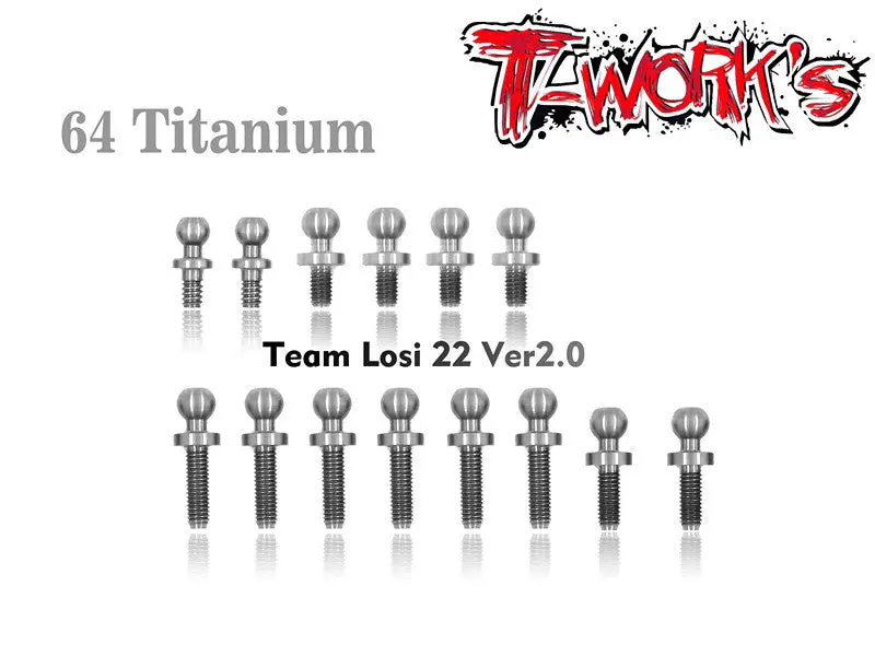 Tp-020 64 Titanium Ball End  Set 14Pcs. ( For Team Losi 22 Ver2.0) 1