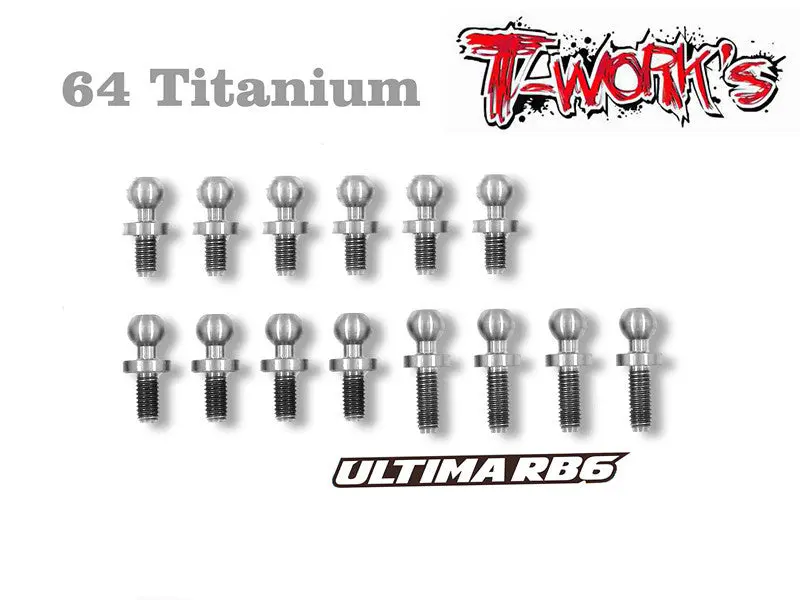 Tp-021 64 Titanium Ball End  Set 14Pcs. ( For Kyosho Rb6 ) 1