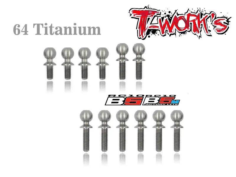 Tp-033 64 Titanium Ball End Set For Team Associated Rc10 B5/B5m 1