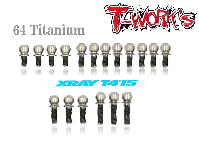 Tp-037 64 Titanium 4.9Mm Ball End  Set ( For Xray T4'15/16/17 ) 1