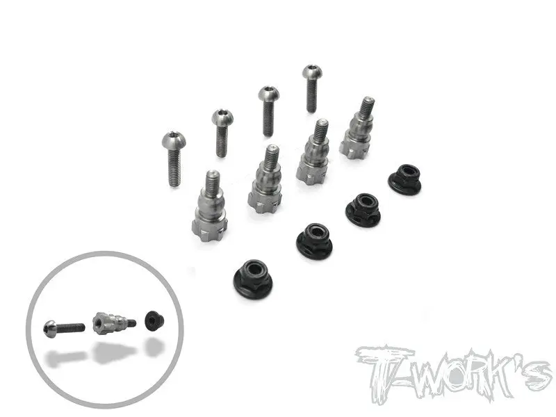 Tp-038 64 Titanium Shock Stand Offs ( For Team Associated Rc10 B5/B5m/B6/B6d ) 1