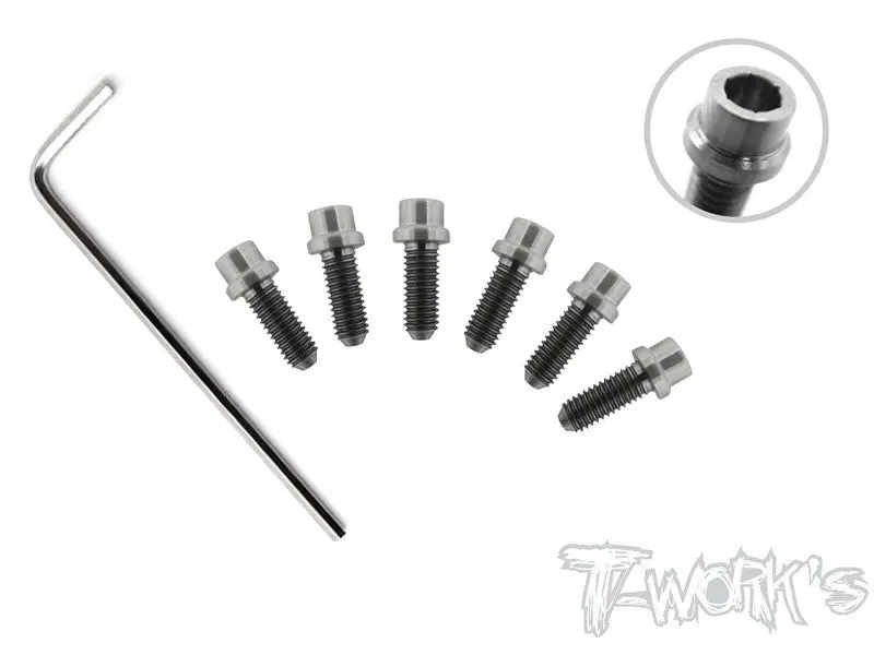Tp-039 64 Titanium Rear Wheel Hub Screws-M3  6Pcs. ( For Xrayx12&X12'16/Xp10/X10'26, Serpent S120/X12'18 Eu/X12'18 Us 2019 Eu/Us) 1