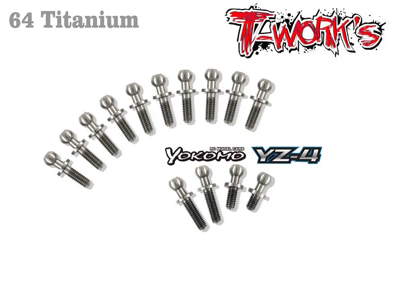 Tp-041 64 Titanium Ball End Set  For Yokomo Yz-4 1