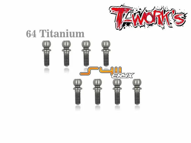 Tp-043 64 Titanium Ball End Set ( For Serpent S411 Eryx 4.0 ) 1