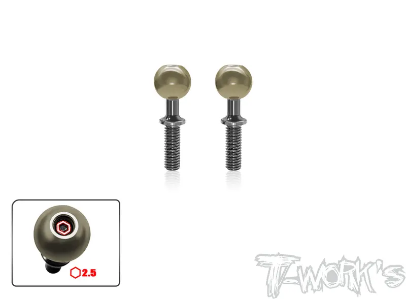 Tp-047-Xb8	Alum. Pillow Ball With Titanium Shaft ( Xray Xb8/Xb8'23 )2Pcs. 1
