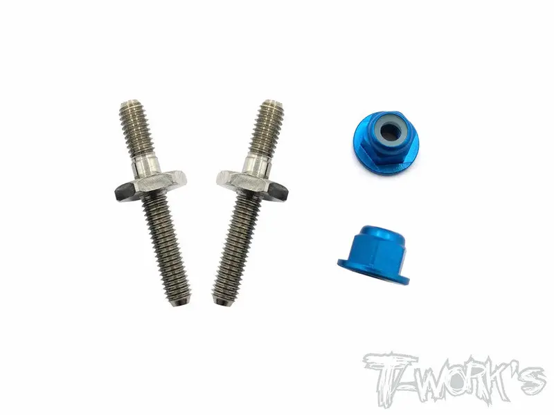 Tp-054 64 Titanium Battery Post With Alum.Lock Nuts ( Team Associated Rc10 B6/B6d/B6.1/T6.1 ) 1