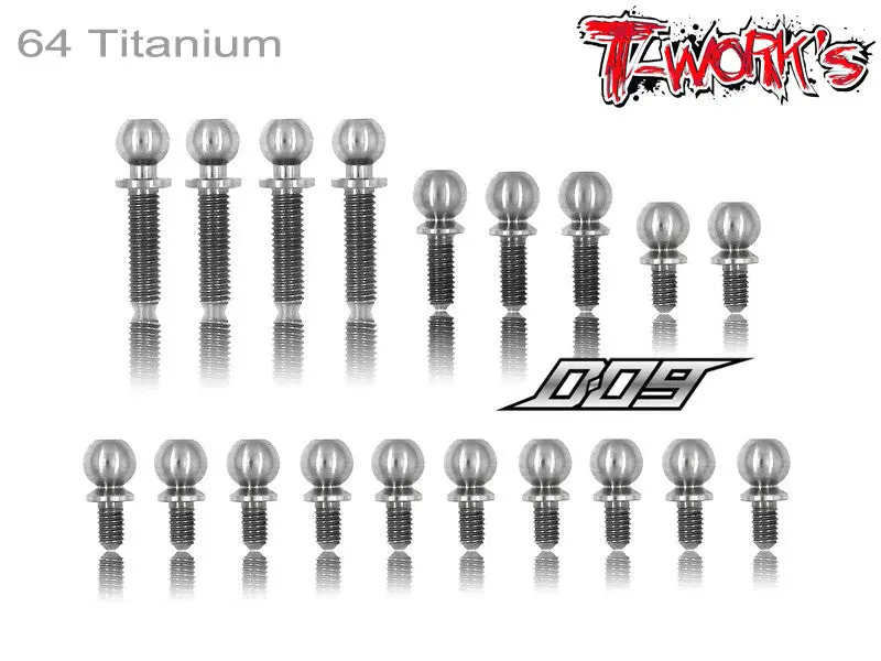 Tp-057 64 Titanium Ball End Set ( For Vbc Wildfire D09 ) 1