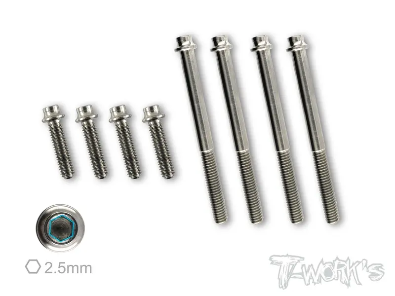 Tp-071  64 Titanium 3.5Mm Hex. Socket Head Screw Set ( For Hb Racing D817/E817/Rgt8/D8t/D815 /D817 V2/D819 ) 1