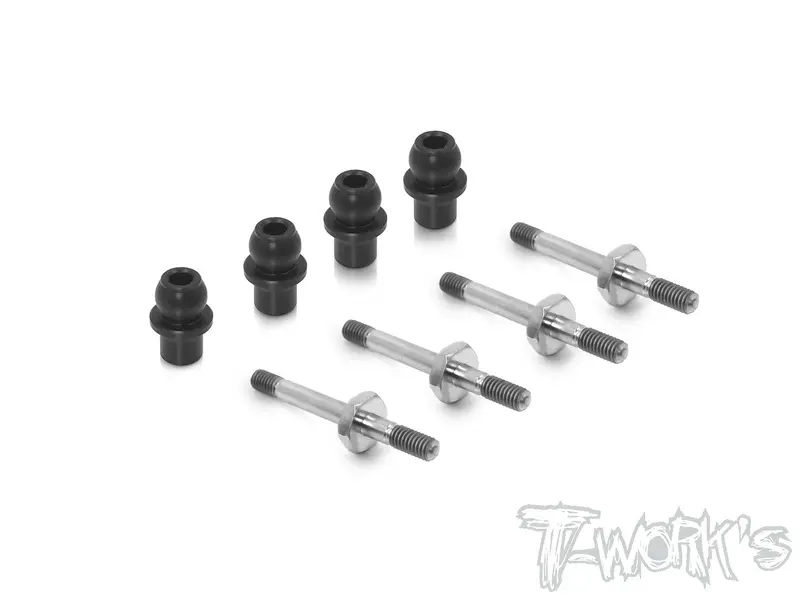 Tp-091 64 Titanium Shock Standoffs With Pom Shock Cap Bushings ( For Tekno Eb410 )4Pcs. 1