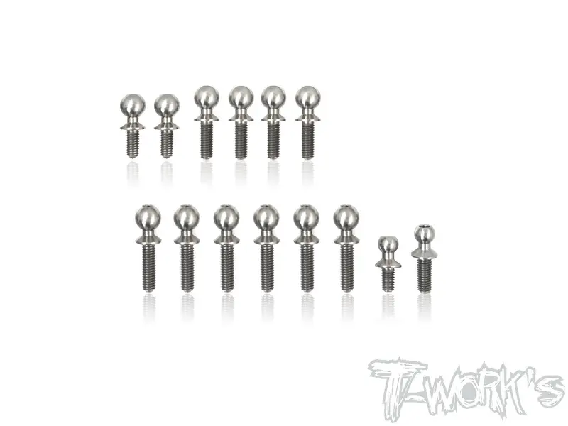 Tp-093 64 Titanium Ball End Set ( For Team Associated Rc10 T6.1 ) 1